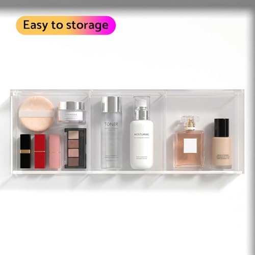 HIIMIEI 3 Section Acrylic Drawer Organizer Tray - Image 2