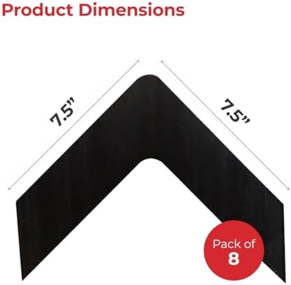 iPrimio NeverCurl V Shape Rug Corner Gripper, Reusable, 7.5" x 7.5", 8 Pack - Image 3