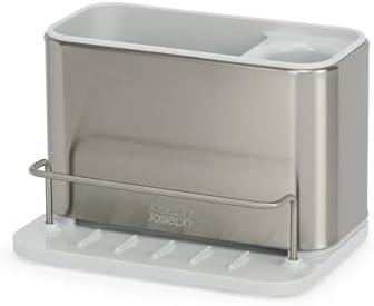 Joseph Joseph Surface Stainless Steel Caddy Sink Area Organizer and Sponge Holder, Stone - Image 2