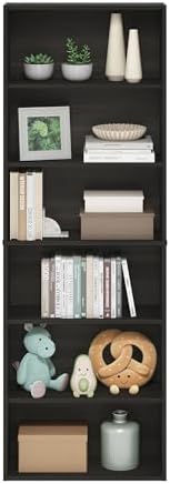 Furinno Jaya Simply Home Free Standing 6-Tier Open Storage Bookcase, Espresso - Image 6
