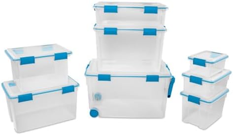 Sterilite Gasket Storage Box with Lids for Home & Office, 7.5 Quart,18-Pack - Image 7