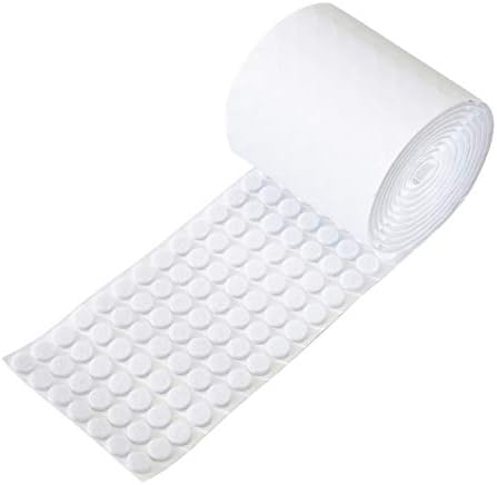 1000 Pack Rok Hardware Heavy Duty 3/8" (9.5mm) Diameter Self-Adhesive Felt Pads, Furniture/Cabinet Bumpers, 1/8" (3mm) Height, Round, White - ROKFELTP38WHT by Rok