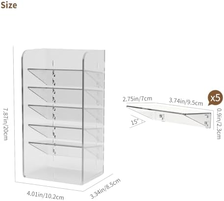 PAVSTINE 5-Tier Slanted Medicine Cabinet Organizer, Clear - Image 2