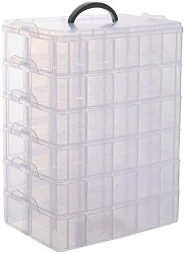 Sooyee 6 Tier Stackable Craft Organizers and Storage Box, Clear by Sooyee