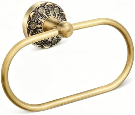 Antique Brass Towel Ring for Bathroom,Wall Mounted Gold Towel Holder for Home & Hotel - Image 5
