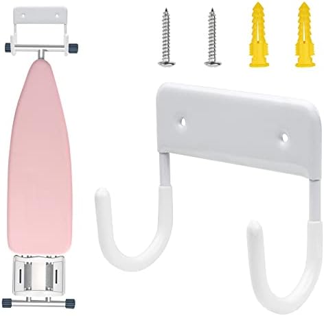 Alpinista Ironing Board Hanger Iron Board Wall Mount for Laundry Rooms, White by Alpinista