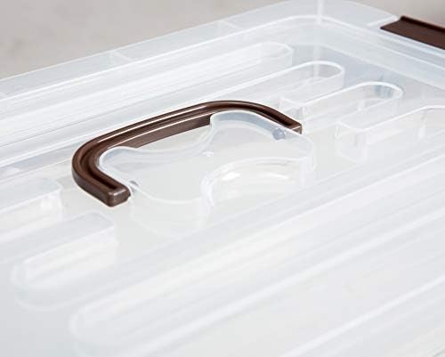 4 Pack-Plastic Storage Bins with Lids and Handle, Clear Plastic Latching Box for Storage, Stackable Storage Containers for Organizing, Multi-Purpose, 7 Quart - Image 4