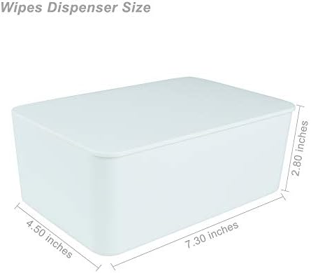 Diaper Wipes Dispenser, Tissue Storage Box Case (White) - Image 2