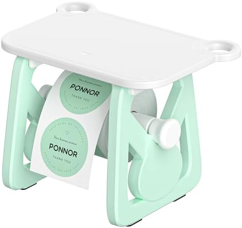 PONNOR Label Holder for Rolls and Fanfold Labels, Thermal Sticker Holder for Desktop Printer, Fragile Stickers for Shipping, Label Stand Accessory Supplies for Home, DIY, Office, Small Business(Green) by PONNOROfficecategory