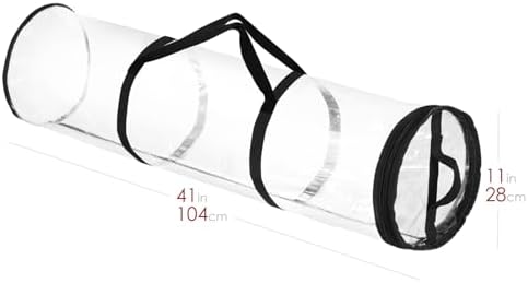 Hearth & Harbor Wrapping Paper Storage Container - Clear Wrapping Paper Holder Fits Up To 14 Rolls of 40" - Tear Proof Gift Wrapping Organizer Storage - Premium Christmas Storage Bag For Easy Carrying - Image 6