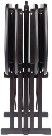 Winsome Corbett Set of 4 Oversized Foldable Snack Tables with Storage Rack - Image 6