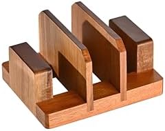 Fox Run Acacia Wood Cutting Board Holder, 3 Slot Cutting Board Organizer by foxrunbrands