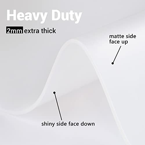 Ewen 35.6x23.5in 2mm Silicone Mats for Kitchen Counter, Thick Heat Resistant Silicone Mat, Extra Large Non-Stick Pastry Mat Glass Top Stove Cover Countertop Protector for Baking Coffee Bar Translucent - Image 4