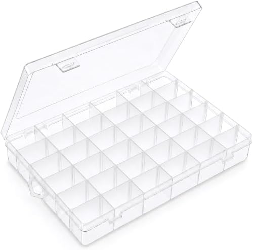 Bead Organizer Storage 36 Grid Jewelry Tackle Craft Box Adjustable Dividers by Outuxed