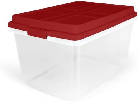 Holiday Storage Bins Clear 72Qt Stackable 6-Pack - Image 2