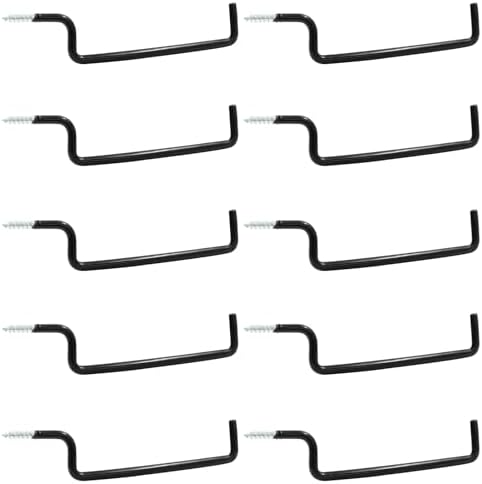 Screw in Ladder Hook, Black, 10 Pcs, 20.7cm/8.15" - Image 5