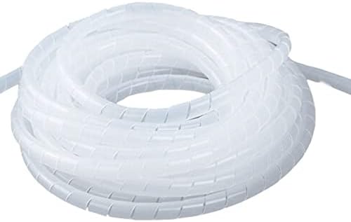 Spiral Cable Wrap -20 Ft 1/2" Cable Management Sleeve Organizer for Computer Cable,Power Cord Audio Video Cable (1/2 Inch-20Ft, White) by Tsurpcao