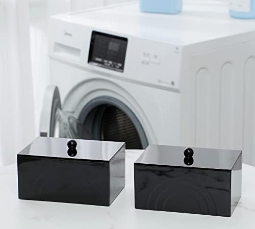Farmhouse Laundry Dryer Sheet Holder Detergent Pods Container, Black - Image 6