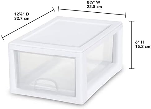 Sterilite Stacking Drawer Storage Organizer for Clothes, 6 Quart, 18-Pack - Image 3