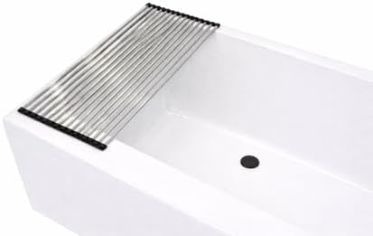 28" Bathtub Drying Rack for Bath Toys, Over-the-Tub Roll-Up Shelf & Tray by Unknown