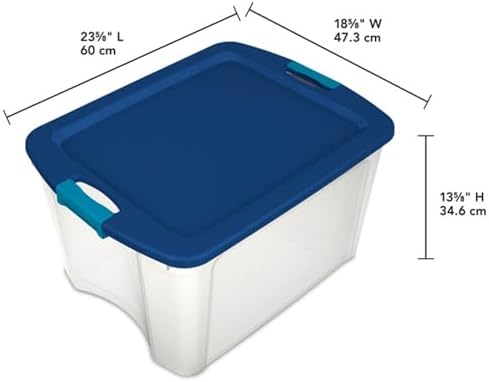 Sterilite Latch and Carry, Plastic Storage Bins w/ Lids, 18 Gallon, 12-Pack - Image 2