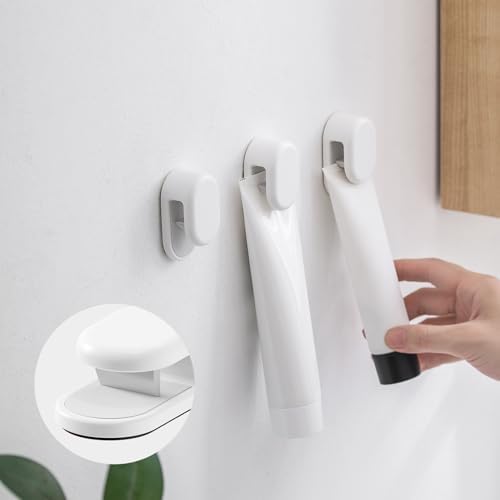 BEZOX Toothpaste Holder Wall Mount Tube Hook – Face Cream Tubes Hanger Wall Mounted Tooth Paste Organizers Gripper, 1 PCS - Image 2
