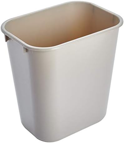 Rubbermaid Commercial Products Receptacle Wastebasket, 3.25-Gallon/13-Quart, Beige, Plastic, Garbage Can for Home/Office, Fits Under Desk/Sink/Cabinet, Pack of 12 - Image 2
