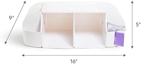 Munchkin® Diaper Caddy Organizer for Changing Table, Green/White - Image 4