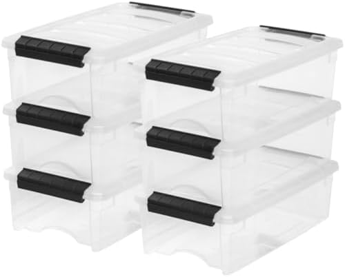IRIS USA 6-Pack 6 Quart Storage Bins with Lids by Unknown