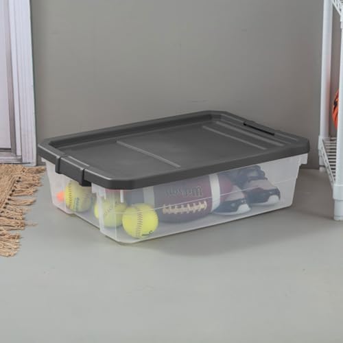 Sterilite Modular Stacker Box with Latching Lid, 40 Quart, 6-Pack - Image 6