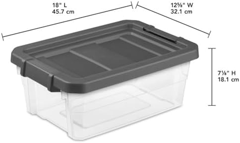 Sterilite Modular Stacker Box with Latching Lid, 16 Quart, 24-Pack - Image 3