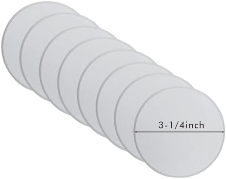 8PCS Door Knob Stoppers 3.25", Rigid Vinyl Wall Protectors with Strong Adhesive, Door Handle Bumpers for Home Wall & Door, White by WizardSliders