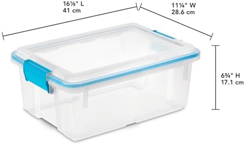 Sterilite Gasket Storage Box with Lids for Home & Office, 12 Quart, 12-Pack - Image 2