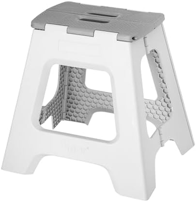 Vigar Compact Foldable Step Stool for Adults 16-Inch Gray by VIGAR