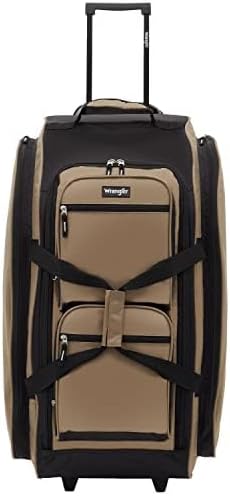 Wrangler Wesley Rolling Duffel Bag, Tannin, Large 30-Inch - Image 2
