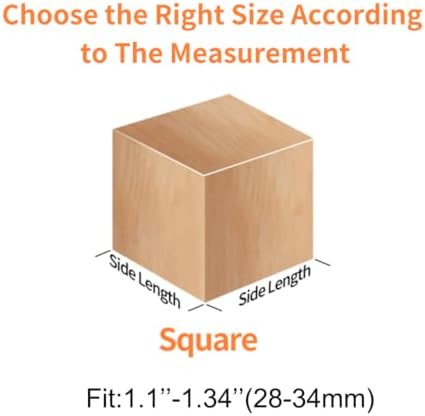 Ezprotekt 24Pcs Square Chair Leg Floor Protectors with Felt Brown - Image 2