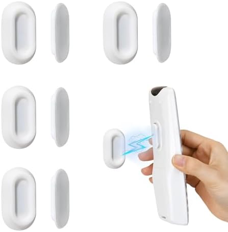 XYOFUN Magnetic Remote Control Holder Wall Mount - 4 Pcs White by XYOFUNDailyNecessities