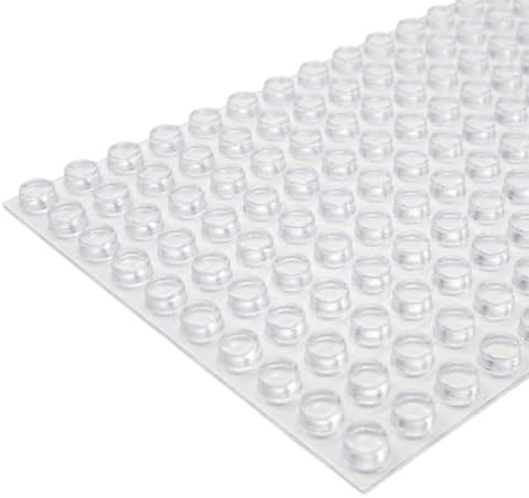 Bumper Specialties Self Adhesive Bumper Feet 0.500" x 0.250" (12.7mm x 6.4mm) Clear Cylindrical Polyurethane Pads for Industrial Surface Protection, 5,000 Pieces per Box, BS06 by BumperSpecialtiesInc