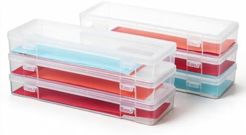 novelinks Plastic Pencil Boxes and Small Plastic Containers with Lids by novelinks