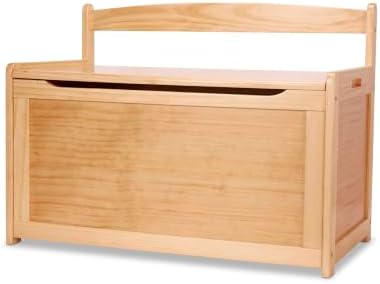 Melissa & Doug Wooden Toy Chest Light Wood Storage Organizer by Unknown