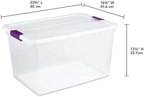 Sterilite ClearView Latch Boxes, Storage Bins with Lids, 66 Quart, 18-Pack - Image 3