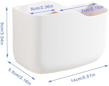 SUNFICON Wall Mount Remote Holder TV FAN Remote Control Holder Bedside Caddy Wall Organizer Phone Holder for Office Adhesive Media Player Controller Holder Box Tray Home Desk Nightstand 2 PACK WHITE - Image 2
