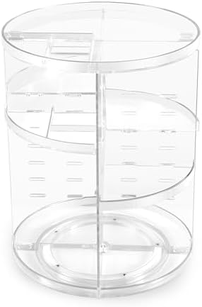 COYAHO 360 Rotating Makeup Organizer, Spinning Countertop, Cosmetic Holder Shelf, Make Up Organizers and Storage for Bedroom, Transparent - Image 2