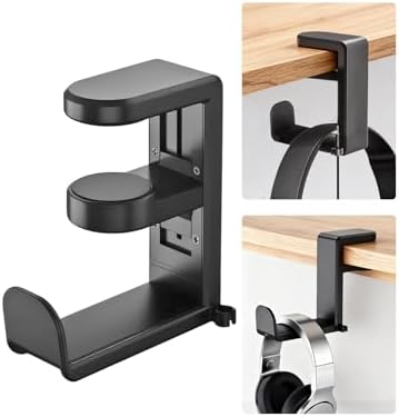 Headphone Hook，Headphone Stand，PC Gaming Headset Holder for Desk，Desk Headphone Hanger，Desk Hook with 360-Degree Adjustable Rotation by Unknown
