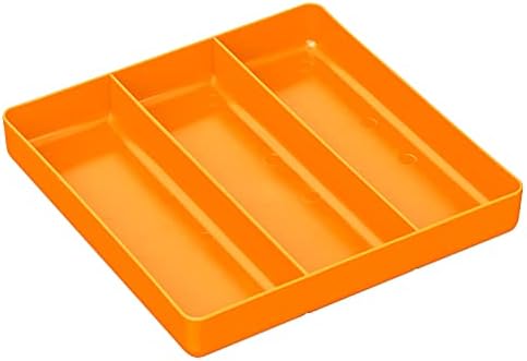 Ernst Manufacturing Toolbox Tray: Stackable Tray in Orange with 3 Compartments - Ideal for Trades, Mechanics, Electricians, Plumbers, Household Use, Hobbies, and More - Heavy Duty - Made in the USA by ErnstManufacturingInc