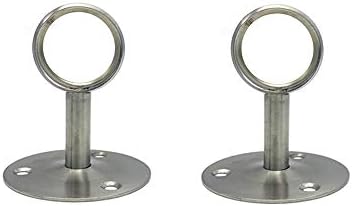 Stainless Steel Heavy Duty Closet Rod,Curtain Rod End Supports Socket with Matching Screws (1-1/2 INCH, Silver) by NELXULAS