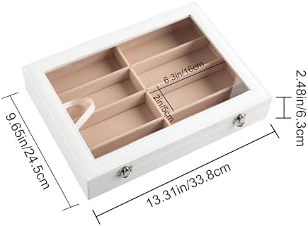 Frebeauty 8-Slot Sunglass Organizer,Sunglass Holder with Clear Lid - Image 3