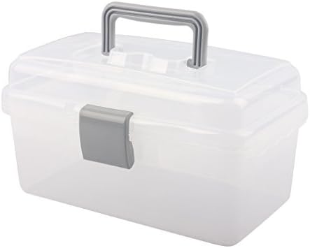 Clear Plastic Storage Container Box with Handle and Latch Lock by BangQiao