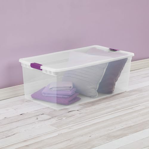 Sterilite ClearView Latch Boxes, Storage Bins with Lids, 110 Quart, 8-Pack - Image 4