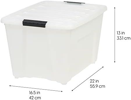 IRIS USA 4-Pack 54 Quart Storage Bins with Lids, Clear - Image 2